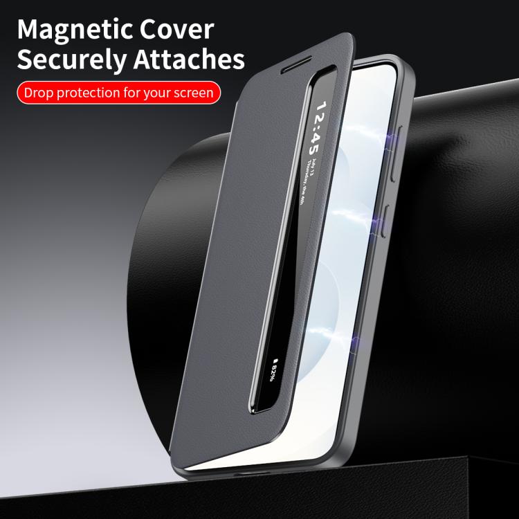For Samsung Galaxy S24 5G Smart View Window Leather Phone Case