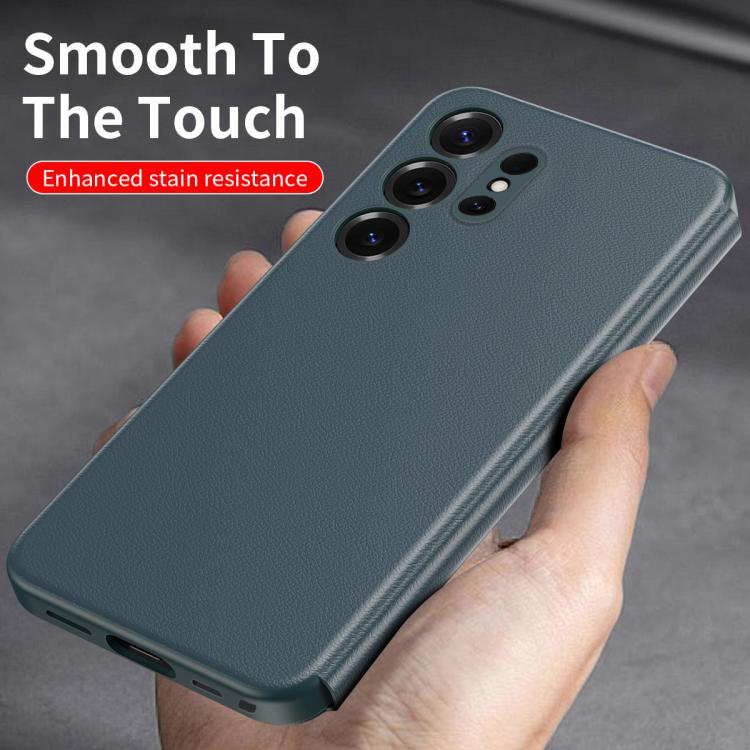 For Samsung Galaxy S22 Ultra 5G Smart View Window Leather Phone Case