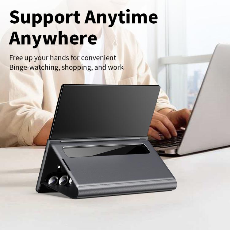 For Samsung Galaxy Z TriFold Smart View Window Leather Phone Case