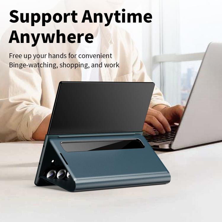 For Samsung Galaxy Z Fold5 Smart View Window Leather Phone Case