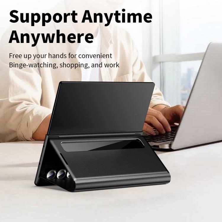 For Samsung Galaxy Z Fold3 Smart View Window Leather Phone Case