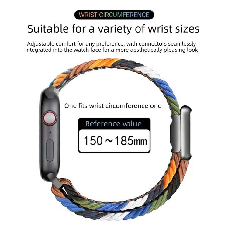 For Apple Watch 42mm / 41mm / 40mm / 38mm Modern Style Magnetic Buckle Woven Nylon Watch Band