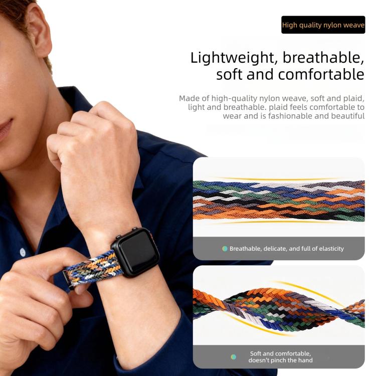 For Apple Watch 42mm / 41mm / 40mm / 38mm Modern Style Magnetic Buckle Woven Nylon Watch Band