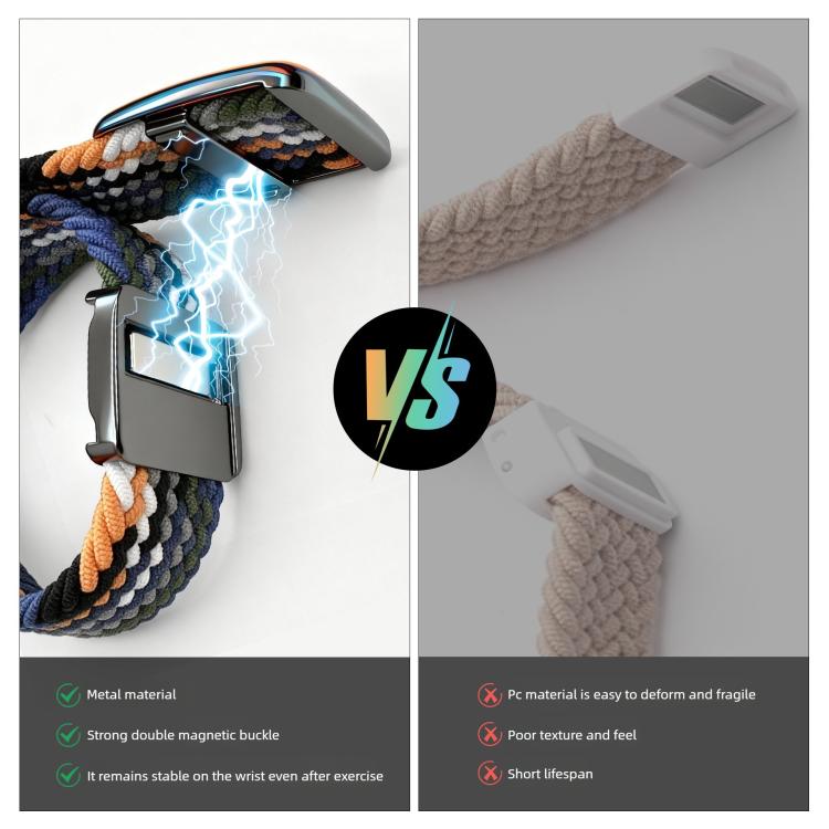 For Apple Watch 46mm / 49mm / 45mm / 44mm Modern Style Magnetic Buckle Woven Nylon Watch Band
