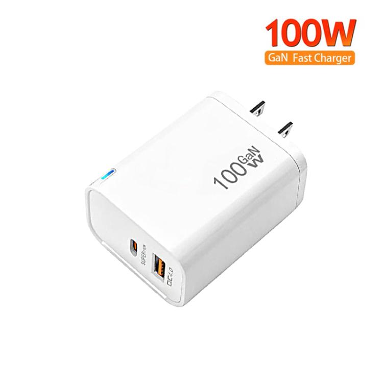 PD47 100W GaN PD Type-C, QC3.0 USB Fully Compatible Protocol Charger，US Plug
