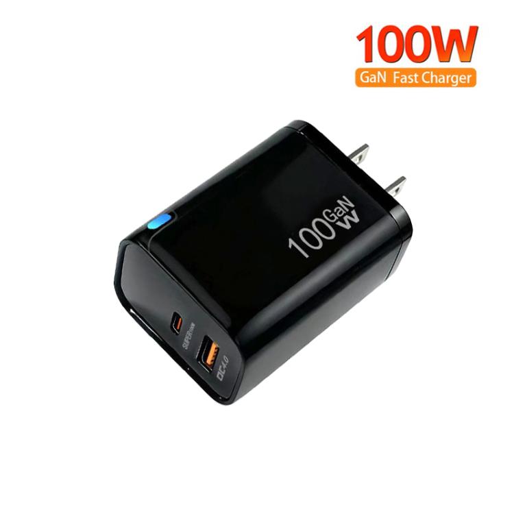 PD47 100W GaN PD Type-C, QC3.0 USB Fully Compatible Protocol Charger，US Plug