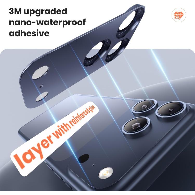 For iPhone 17 Pro Max Kalebol All-in-One Frosted Metal Armor Diamond-Shine Camera Lens Film