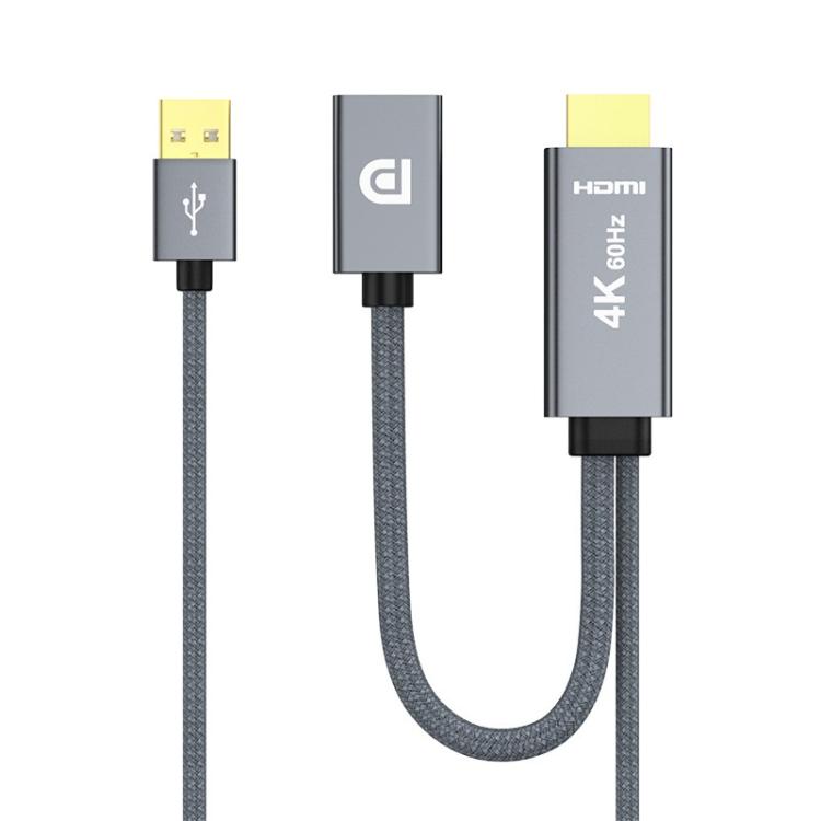 4K 60Hz HDMI to DisplayPort Adapter Cable - Grey
