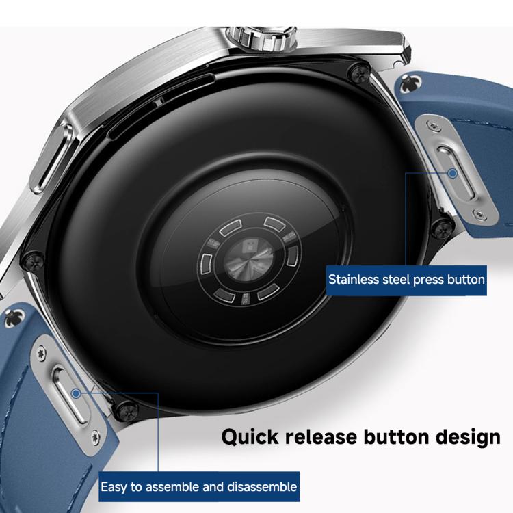 22mm Quick Release Press Button Composite Nylon Fluorinerubber Watch Band