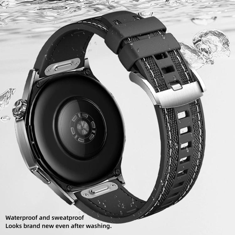 22mm Quick Release Press Button Composite Nylon Fluorinerubber Watch Band