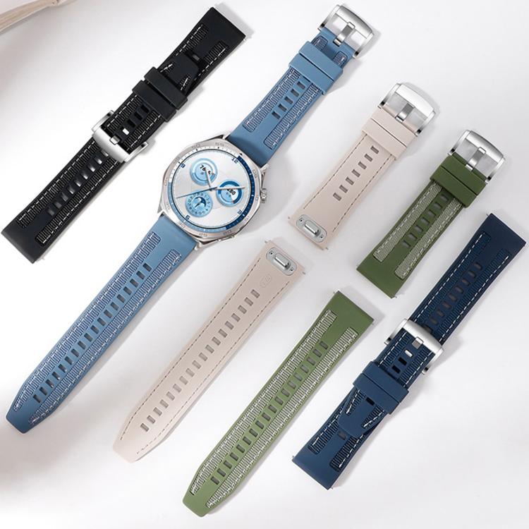 22mm Quick Release Press Button Composite Nylon Fluorinerubber Watch Band