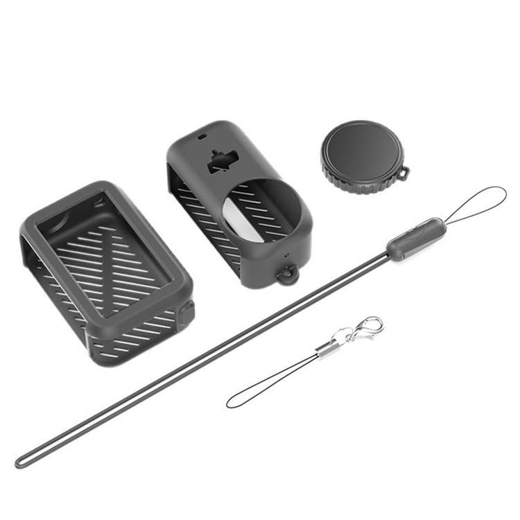 For DJI Osmo Nano Transmission Module & Lens & Body 3 in 1 Silicone Shockproof Protective Cover with Lanyard