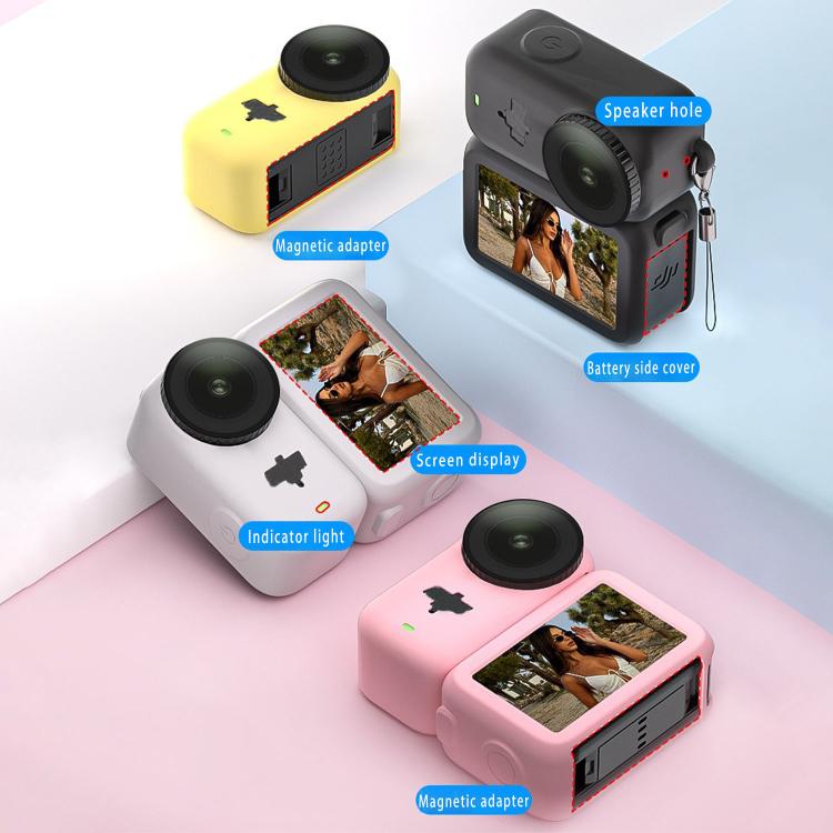 For DJI Osmo Nano Transmission Module & Lens & Body 3 in 1 Silicone Shockproof Protective Cover with Lanyard