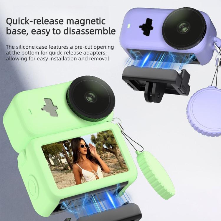 For DJI Osmo Nano Transmission Module & Lens & Body 3 in 1 Silicone Shockproof Protective Cover with Lanyard