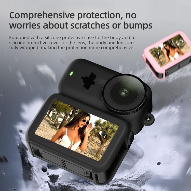 For DJI Osmo Nano Transmission Module & Lens & Body 3 in 1 Silicone Shockproof Protective Cover with Lanyard