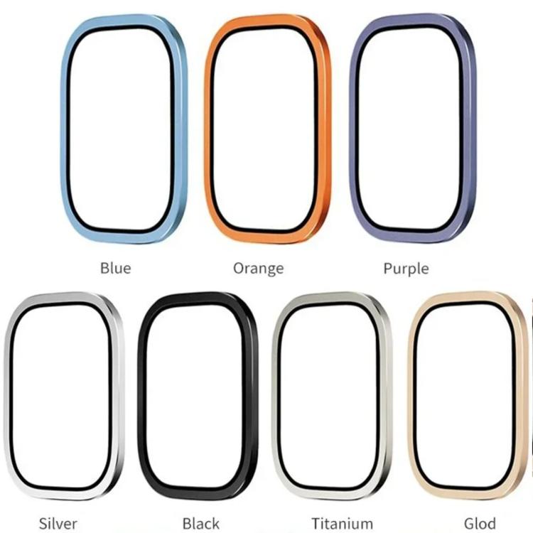 For Apple Watch Ultra 49mm Titanium Metal Frame Tempered Glass Watch Film