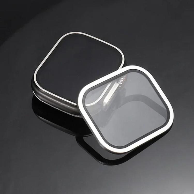 For Apple Watch Ultra 49mm Titanium Metal Frame Tempered Glass Watch Film