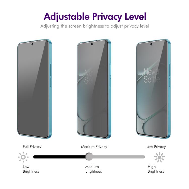 For OnePlus 15R / Ace 6 / 6T 2pcs ENKAY Hat-Prince 28 Degree Anti-peeping Privacy Silk Screen Tempered Glass Film
