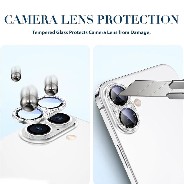 For iPhone 16 Plus Kalebol All-in-One Frosted Metal Armor Diamond-Shine Camera Lens Film