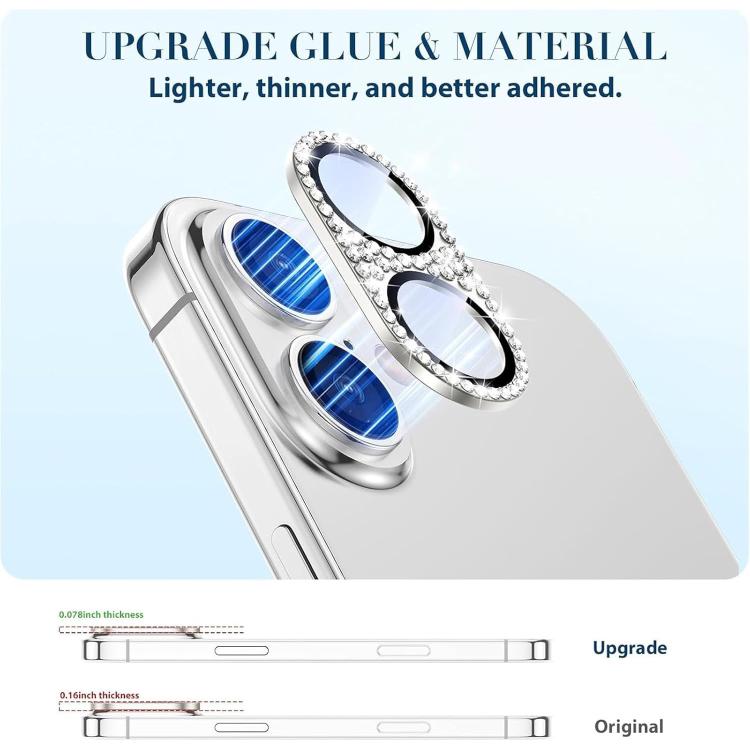 For iPhone 16 Plus Kalebol All-in-One Frosted Metal Armor Diamond-Shine Camera Lens Film