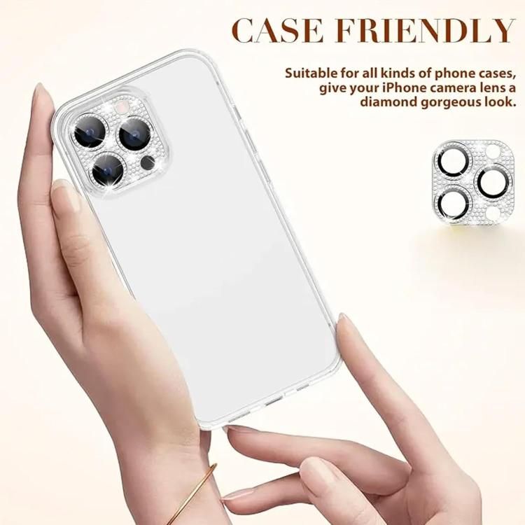 For iPhone 14 Pro Max Kalebol All-in-One Frosted Metal Armor Diamond-Shine Camera Lens Film