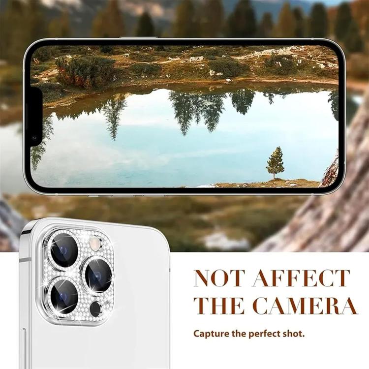 For iPhone 13 Pro Max Kalebol All-in-One Frosted Metal Armor Diamond-Shine Camera Lens Film