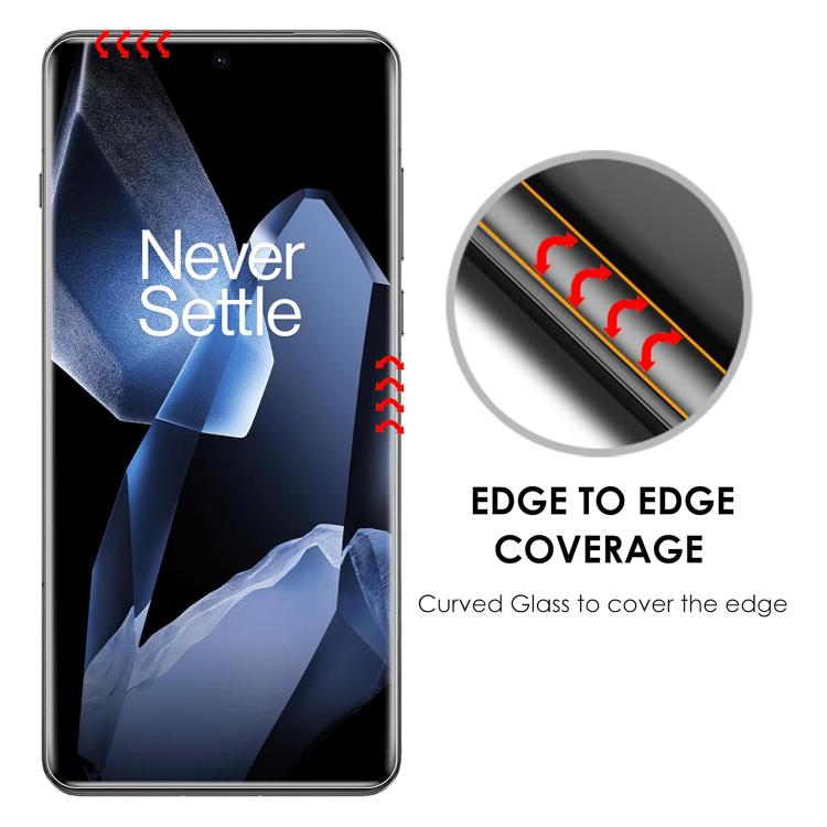 For OnePlus 15 10pcs 3D Large Arc Half-Screen No White Border High-Aluminum Thick Adhesive HD Tempered Glass Film