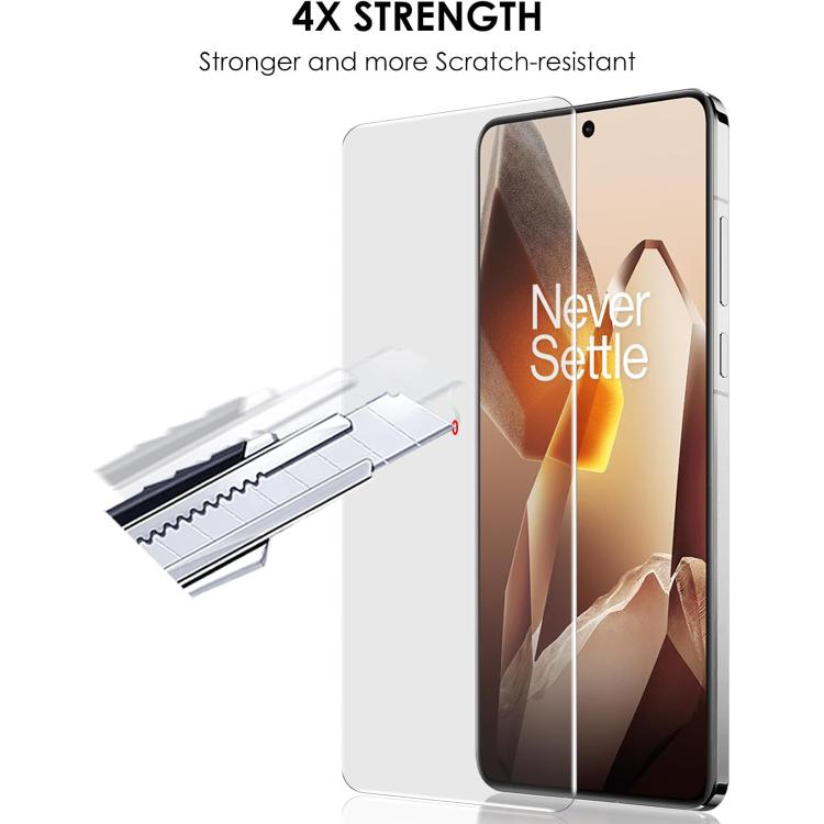 For OnePlus Ace 6 10pcs 3D Large Arc Half-Screen No White Border High-Aluminum Thick Adhesive HD Tempered Glass Film