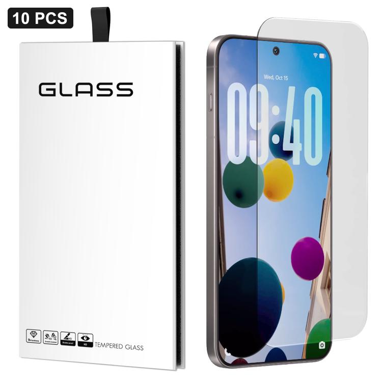 For vivo X300 Pro 10pcs 3D Large Arc Half-Screen No White Border High-Aluminum Thick Adhesive HD Tempered Glass Film