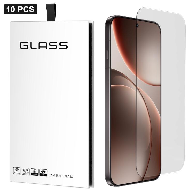 For OPPO Find X9 Pro 10pcs 3D Large Arc Half-Screen No White Border High-Aluminum Thick Adhesive HD Tempered Glass Film