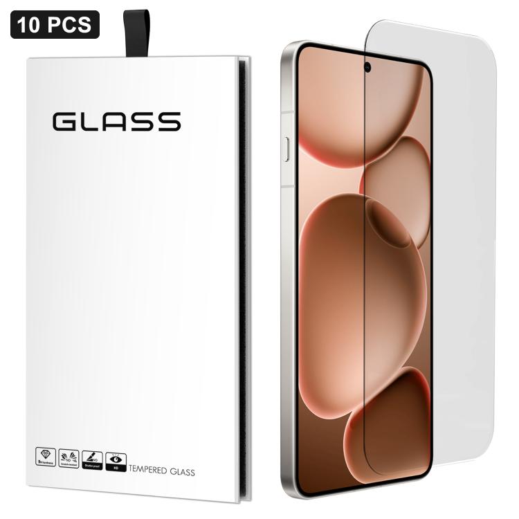 For OPPO Find X8 Ultra 10pcs 3D Large Arc Half-Screen No White Border High-Aluminum Thick Adhesive HD Tempered Glass Film