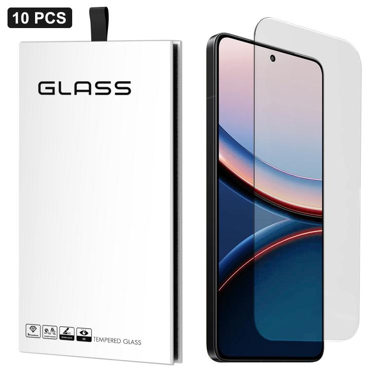For Xiaomi Poco F7 Ultra 10pcs 3D Large Arc Half-Screen No White Border High-Aluminum Thick Adhesive HD Tempered Glass Film
