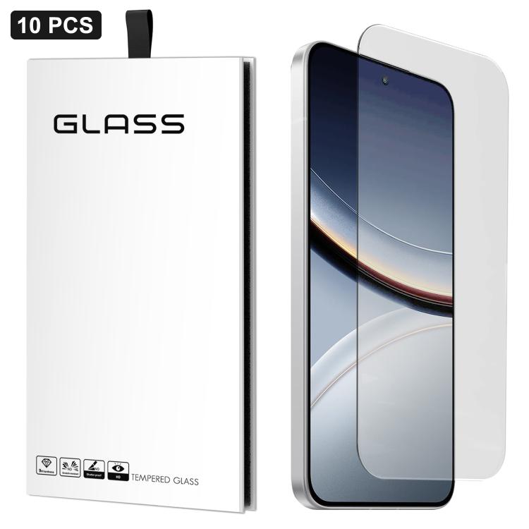 For Xiaomi Poco F7 Pro 10pcs 3D Large Arc Half-Screen No White Border High-Aluminum Thick Adhesive HD Tempered Glass Film