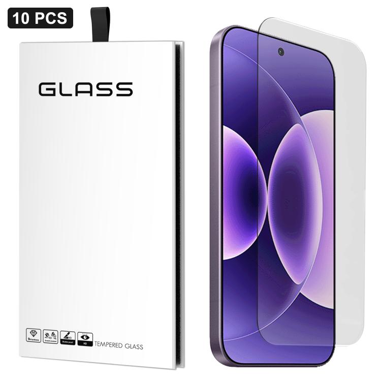For Xiaomi 17 Pro Max 10pcs 3D Large Arc Half-Screen No White Border High-Aluminum Thick Adhesive HD Tempered Glass Film