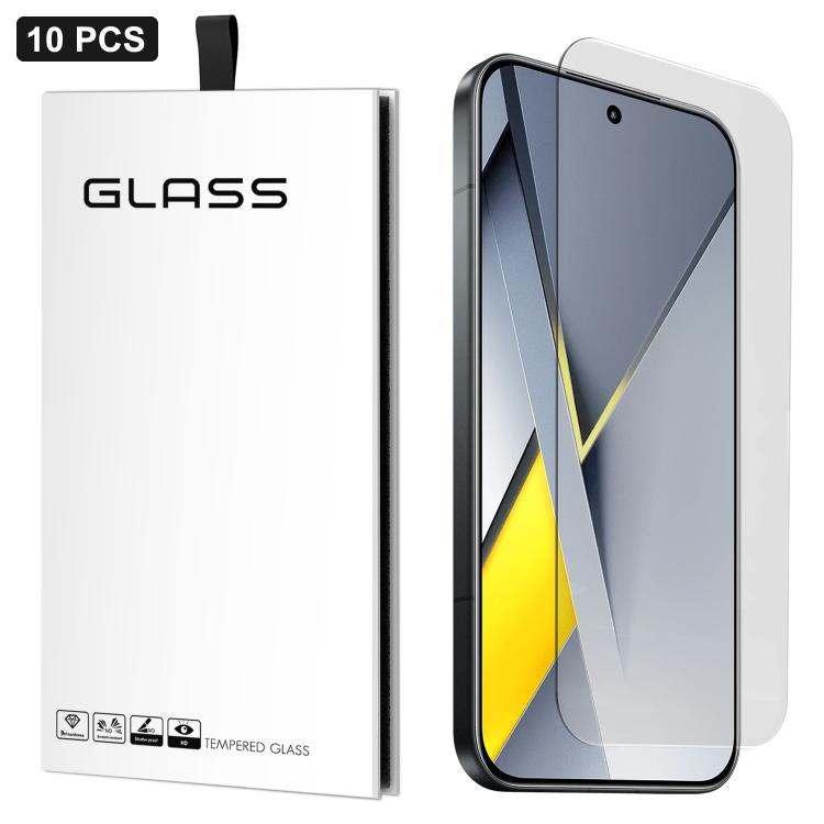 For Xiaomi Poco F8 Pro 10pcs 3D Large Arc Half-Screen No White Border High-Aluminum Thick Adhesive HD Tempered Glass Film