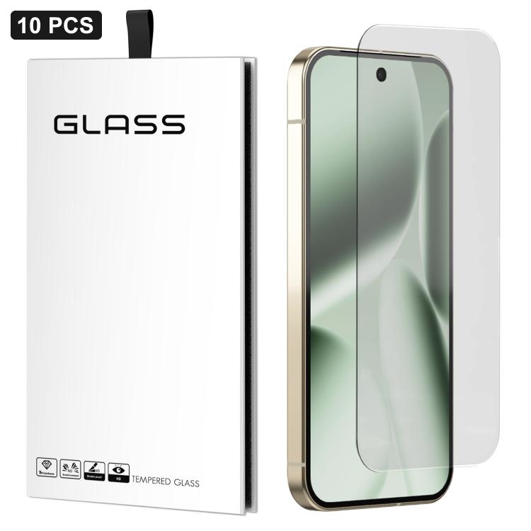 For Google Pixel 10 Pro XL 10pcs 3D Large Arc Half-Screen No White Border High-Aluminum Thick Adhesive HD Tempered Glass Film