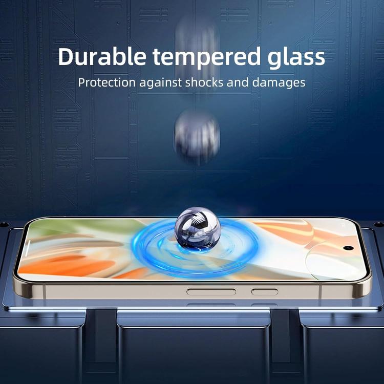 For Google Pixel 9 Pro 10pcs 3D Large Arc Half-Screen No White Border High-Aluminum Thick Adhesive HD Tempered Glass Film
