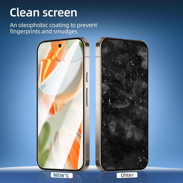 For Google Pixel 10 Pro XL 10pcs 3D Large Arc Half-Screen No White Border High-Aluminum Thick Adhesive HD Tempered Glass Film
