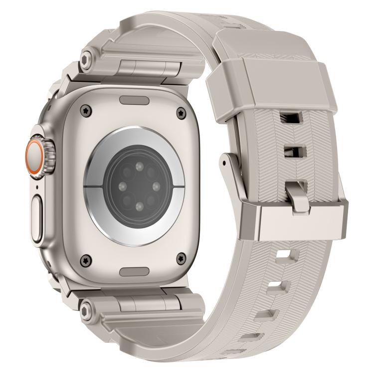 For Apple Watch Ultra 3 / 2 / 1 49mm Metal Customised Armour Silicone Watch Band