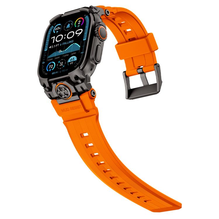For Apple Watch Ultra 3 / 2 / 1 49mm Metal Customised Armour Silicone Watch Band