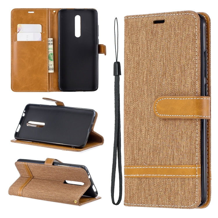 Color Matching Denim Texture Leather Case for Xiaomi Redmi K20 & K20 Pro, with Holder & Card Slots & Wallet & Lanyard