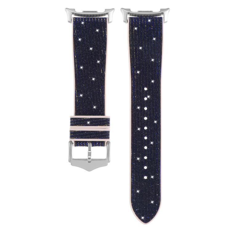 For Samsung Galaxy Watch8 / Watch8 Classic Glitter Skin Vegan Leather Silicone Watch Band