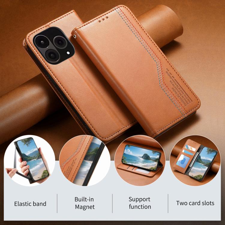For OnePlus 15 Elastic Wristband Magnetic Suction Leather Phone Case