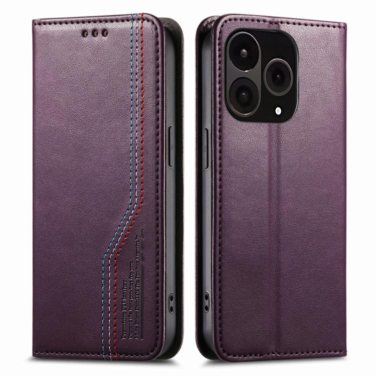 For OnePlus 15 Elastic Wristband Magnetic Suction Leather Phone Case