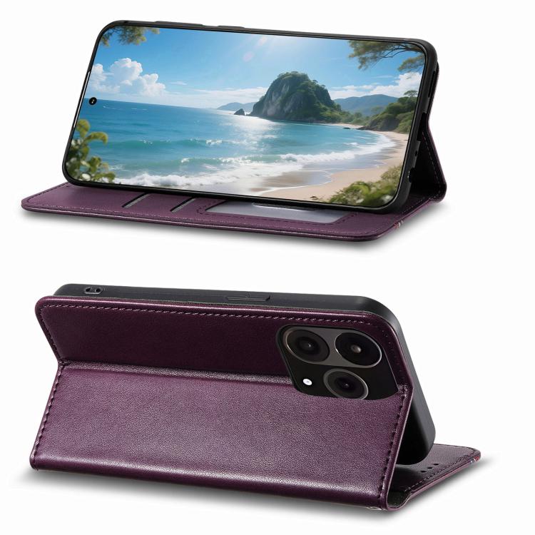 For OnePlus 15 Elastic Wristband Magnetic Suction Leather Phone Case