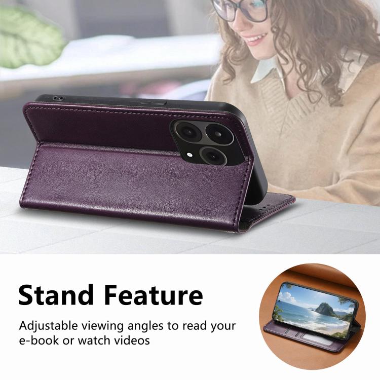 For OnePlus 15 Elastic Wristband Magnetic Suction Leather Phone Case