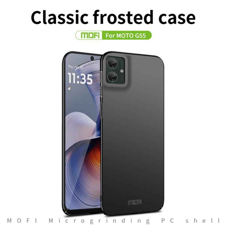 For Motorola Moto G55 MOFI Micro-Frosted PC Ultra-thin Hard Phone Case