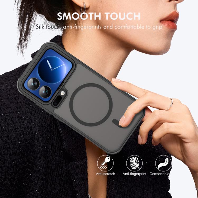 For Xiaomi 17 Pro ENKAY Hat-Prince MagSafe Matte Translucent Shockproof Phone Case with 0.18mm High Aluminum-silicon Glass Film