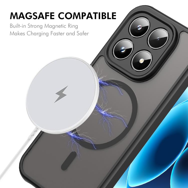 For Xiaomi 17 ENKAY Hat-Prince MagSafe Matte Translucent Shockproof Phone Case with 0.18mm High Aluminum-silicon Glass Film