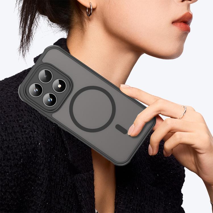 For Xiaomi 17 ENKAY Hat-Prince MagSafe Matte Translucent Shockproof Phone Case with 0.18mm High Aluminum-silicon Glass Film